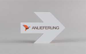 Pfeilschild 'Frische Äpfel' - 40x10cm Alu-Verbundschild Für Außenbereich